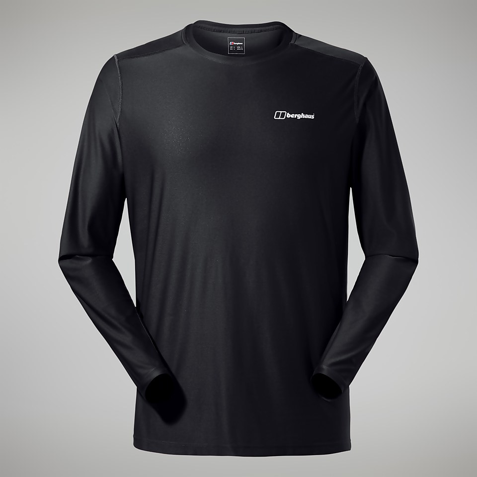 Men's 24/7 Tech Tee Long Sleeve Crew - Black