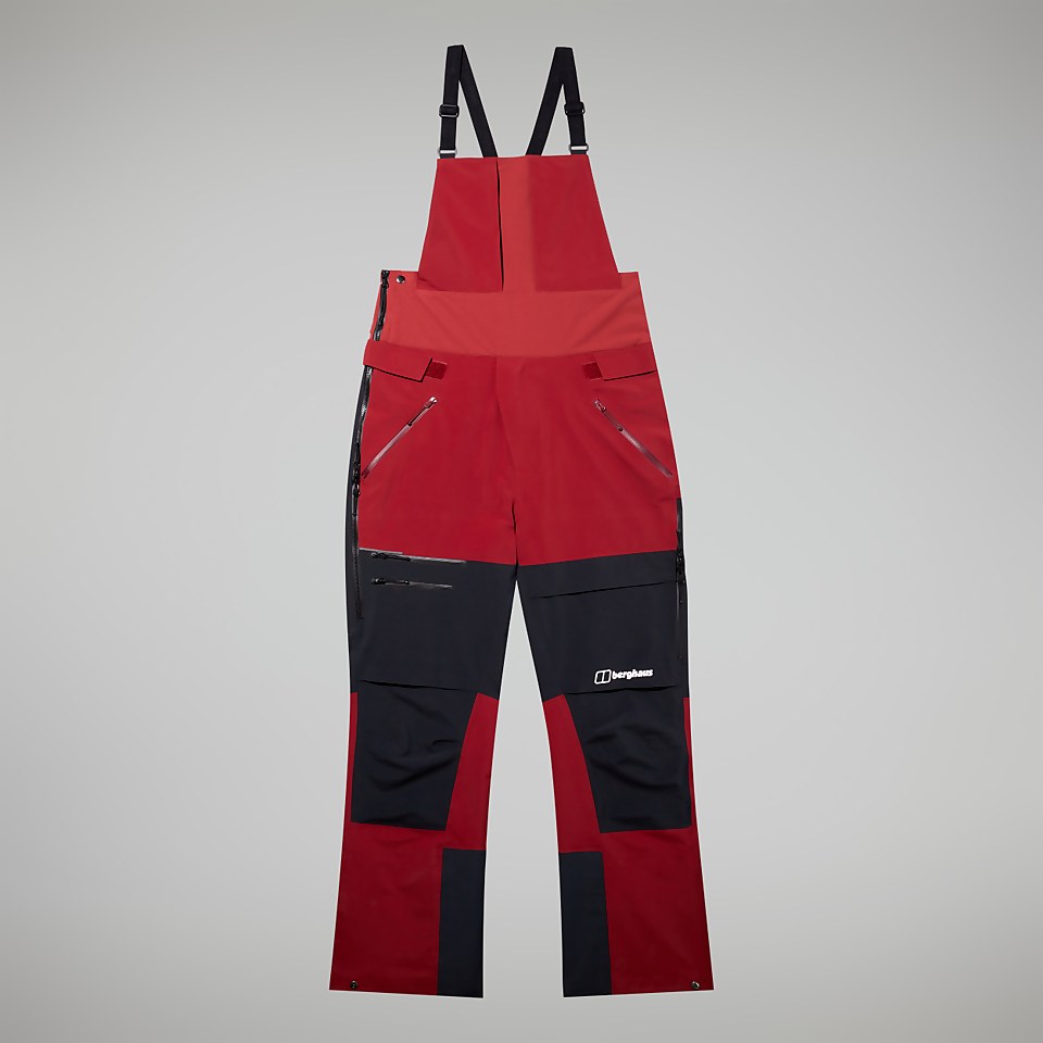 Men's MTN Arete Descend Gore-Tex Bib Pants - Dark Red/Black