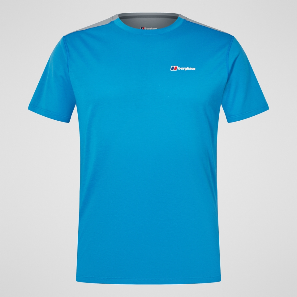 Men's Terrain Trek Tech Tee - Blue/Grey