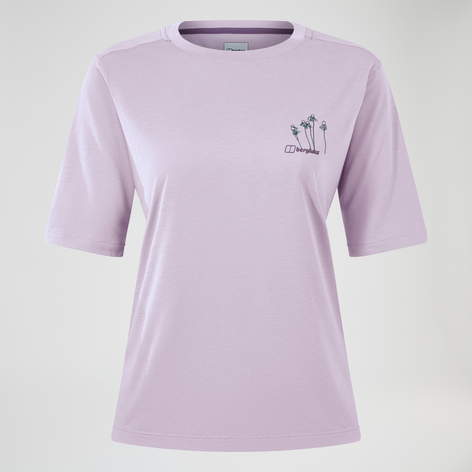 Women's Coneflower Short Sleeve Tee - Purple
