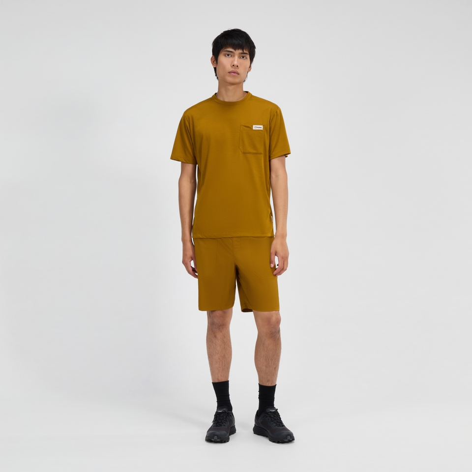 Men's Relaxed Short Sleeve Tech Tee - Brown