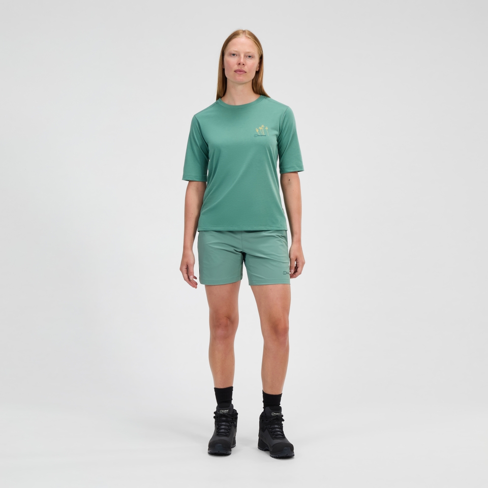 Women's Coneflower Short Sleeve Tee - Green