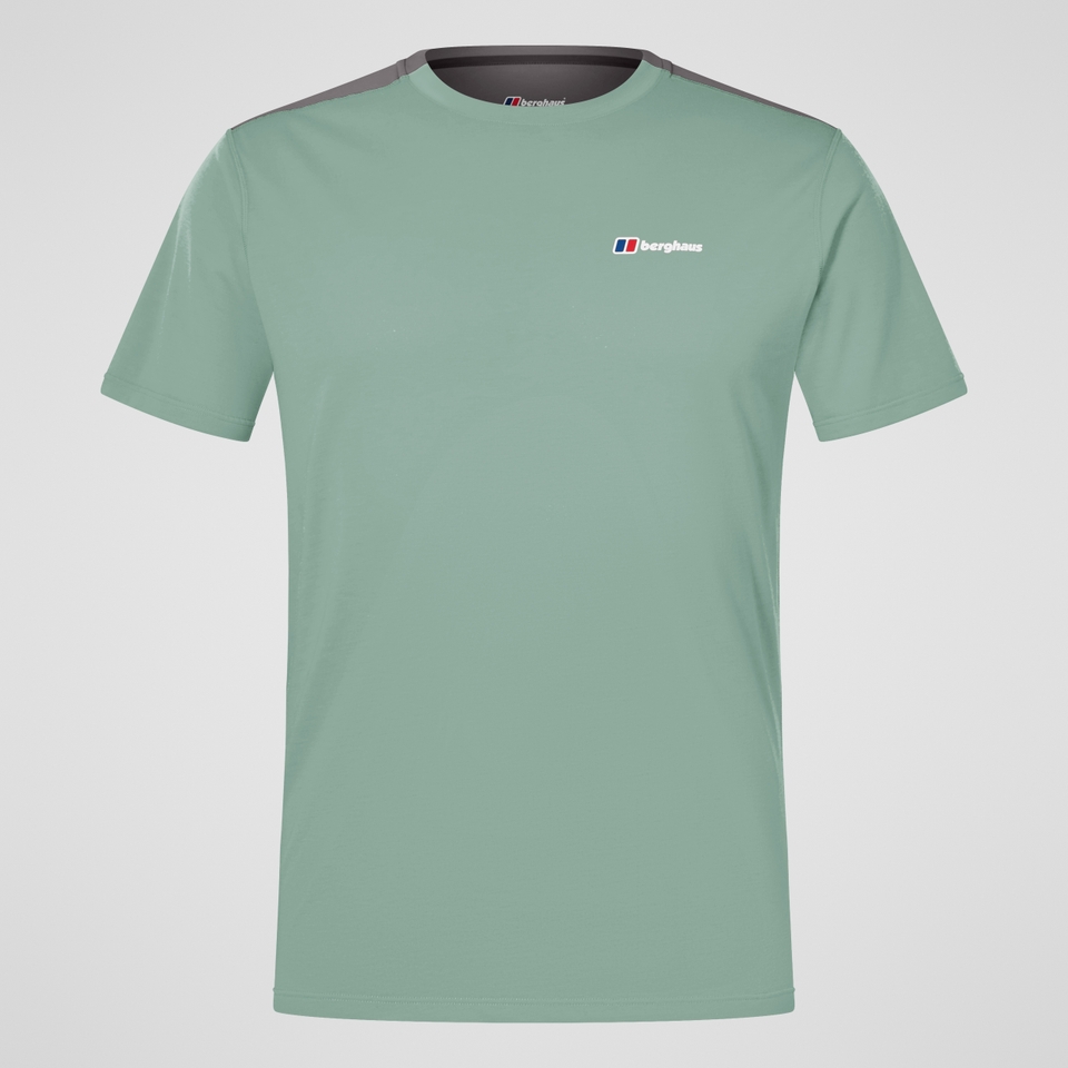 Men's Terrain Trek Tech Tee - Green/Grey