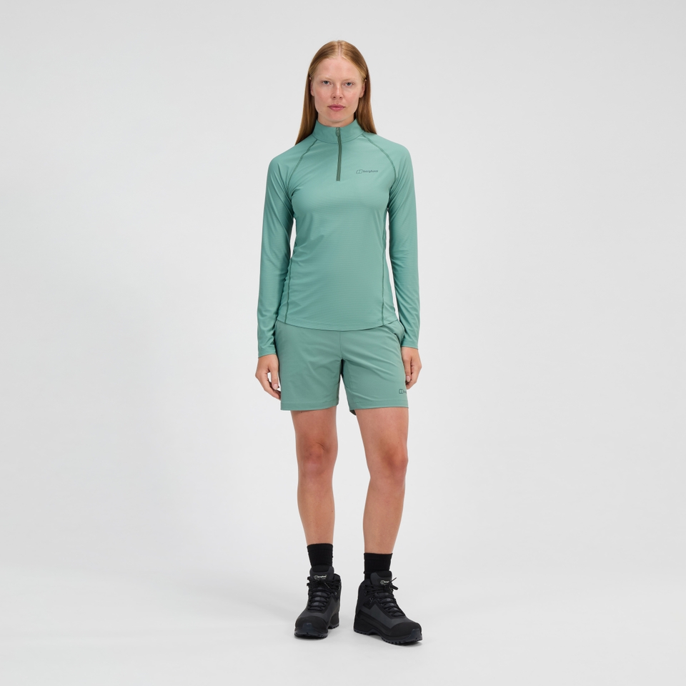Women's 24/7 Half Zip Long Sleeve Tech Tee - Green