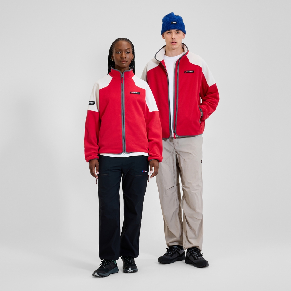 Unisex 1997 Fleece Jacket - Red/Natural