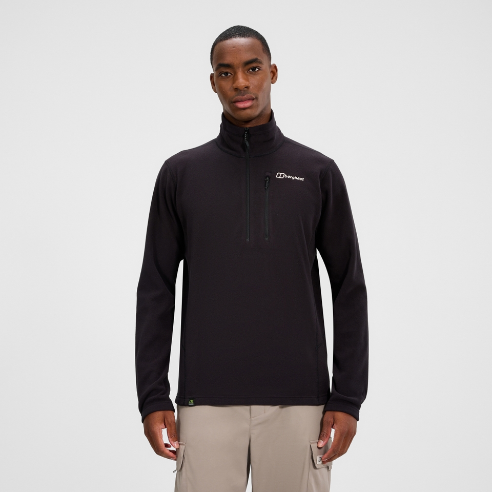 Men's Prism Micro Half Zip Polartec Fleece - Black