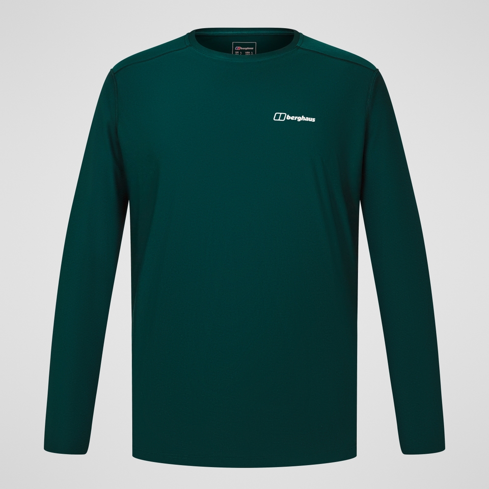 Men's 24/7 Crew Long Sleeve Tech Tee - Green