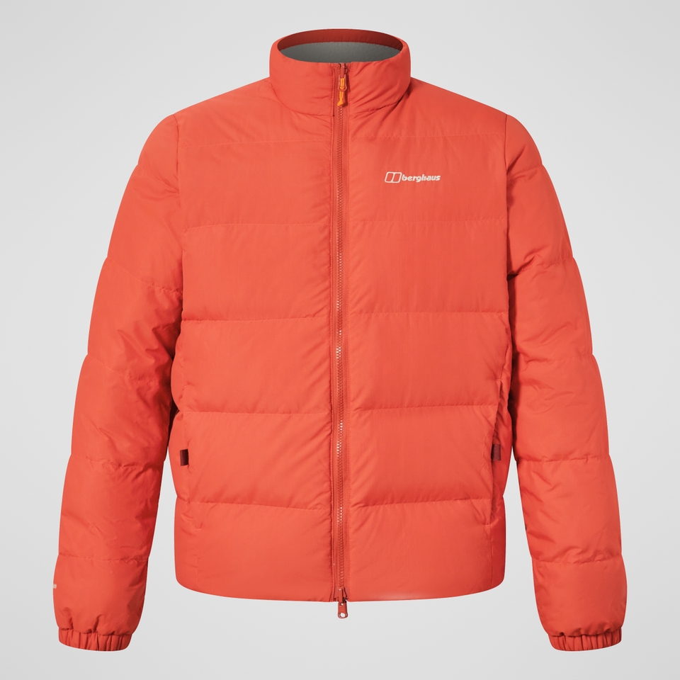Men's Fulstow Reversible Down Jacket - Orange/Grey
